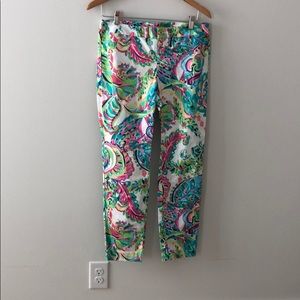 Lilly Pulitzer Colorful Paisley Cropped Pants